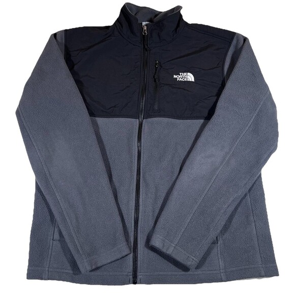The North Face Denali 2 Fleece Full Zip Black/Grey Jacket Men's Medium - Picture 1 of 8
